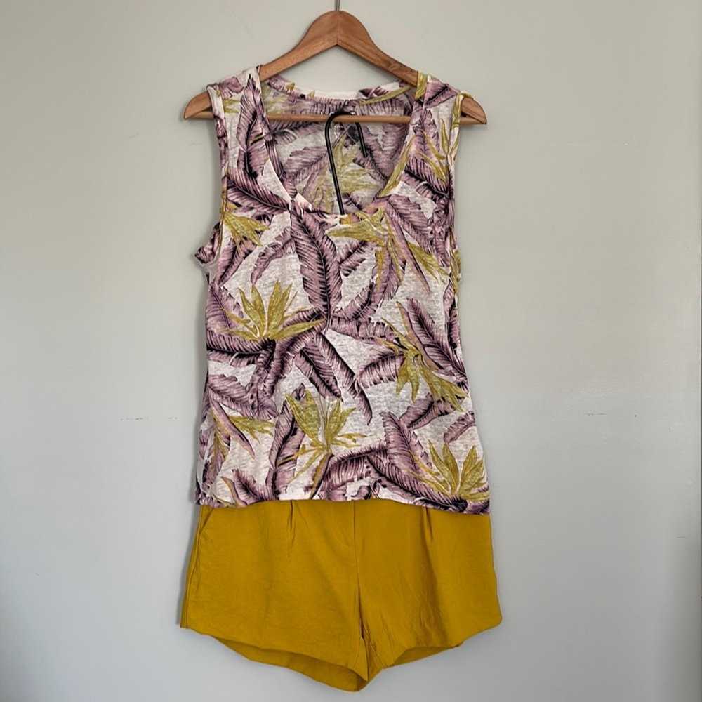 Loft linen top and rayon blend shorts : ready for trips to warmer destinations!